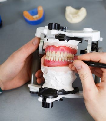 White composite filling in a molar